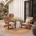 thumbnail image 3 of Safavieh Courtyard Justine Bordered Indoor/Outdoor Area Rug, Natural/Gold, 4' x 4' Round, 3 of 11