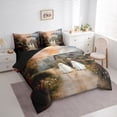 thumbnail image 3 of Manfei 3D Ghost Bedding Comforter Set 7pcs for Kids, Vintage Halloween Queen Bedding Sets, Countryside Road Reversible Queen Sheet Sets, Luxury Bedroom Decor, 3 of 7