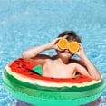 thumbnail image 4 of Bouée de Piscine en Forme de Fruit, Anneau de Natation Gonflable Melon D\'eau Durable pour Fête Estivale à la Piscine, 4 of 6