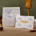 thumbnail image 3 of French Blue Floral Toile de Jouy Thank you cards Gold Foil Greeting Notes Bulk with Envelopes (50 Pack) for Birthday, Baby Shower, Bridal Shower, Wedding, Graduation, 3 of 7