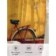 thumbnail image 6 of Sheer Curtains 72 Inches Long 2 Panels Set for Bedroom, Bicycles Semi Sheer Curtains for Windows, Farmhouse Vintage Vehicle Yellow Broken Walls Voile Window Treatments Rod Pocket Curtain, 6 of 7