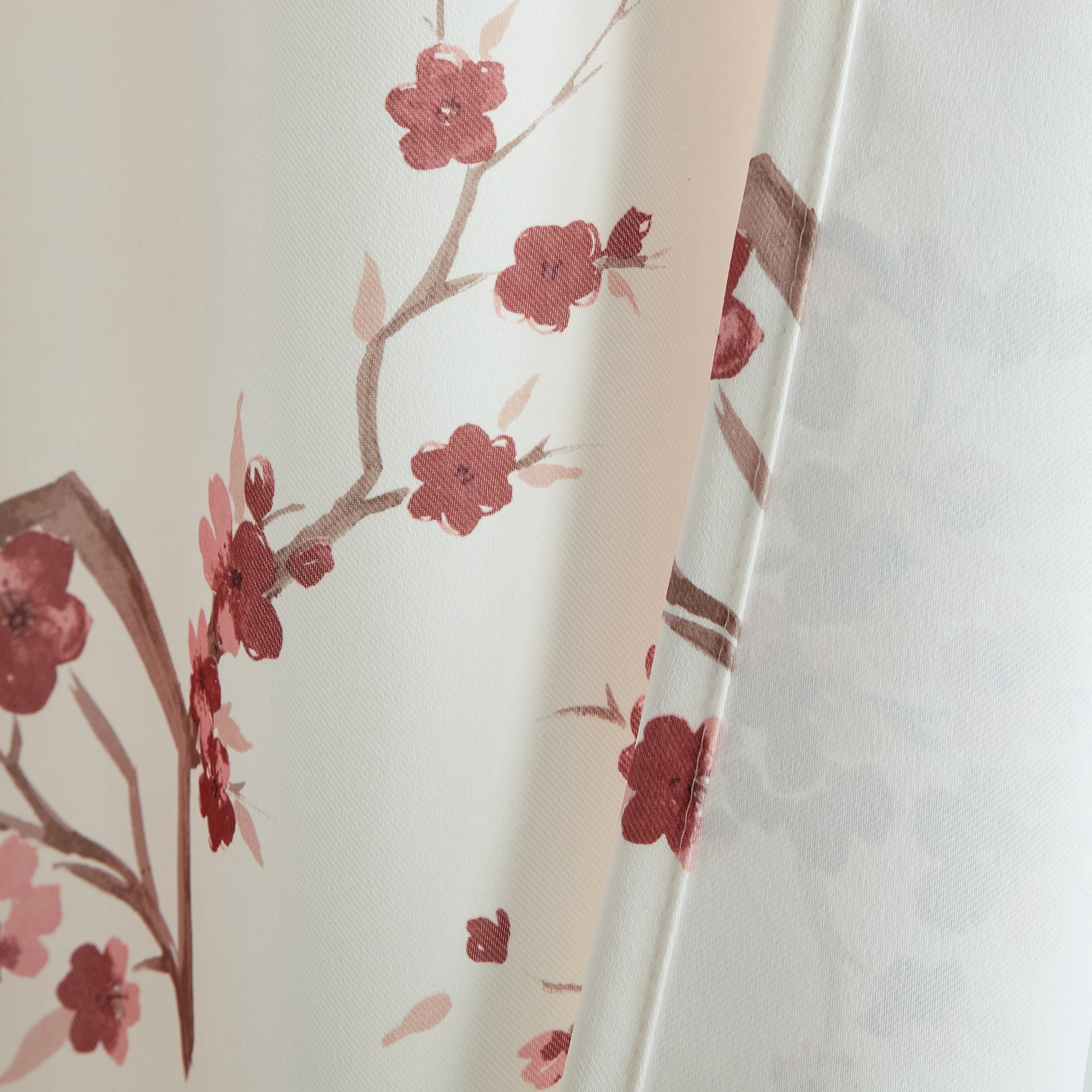 THD Yasmine Floral Room Darkening Rod Pocket Light Filtering Curtain Panels - Set of 2