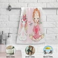 thumbnail image 5 of Yoga Girl Mermaid Hand Towels, Floral Heart Kitchen Towel Ultra Soft and Absorbent,Decorative Fingertip Face Towel for Bathroom Hotel, 2 PCS, 28.3"x 14.4", 5 of 5