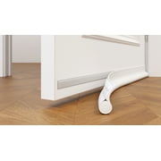Under Door Draft Stopper Door Bottom Seal Door Draft Stopper 32 to 38 inches - Weatherproofing Door Seal Strip Noice Reduction Sound Proof Door Draft Blocker White