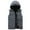 Gray, variant on ZUKMRJPC Men's Outdoor Winter Vest Full Zipper Lightweight Removable Hood Sleeveless Padded Jacket Vests Warm Thick Outwear with Pocket