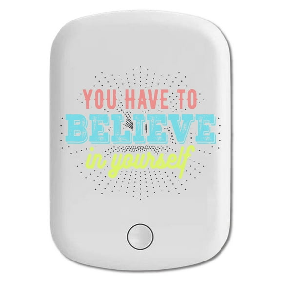 DistinctInk Magnetic Battery Pack, 5000 mAh Wireless Portable Charger with USB-C Cable, Compatible with MagSafe iPhone 14 / 13 / 12 Series - Believe In Yourself