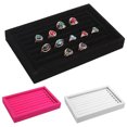 thumbnail image 2 of Funie Full Velvet Ring Earrings Display Tray Jewelry Storage Box Case Organizer Holder, 2 of 7