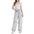 thumbnail image 5 of Girls' Quick-Dry Hiking Pants Lightweight Water-Resistant Baggy Joggers with Pockets Light Gray XL, 5 of 5
