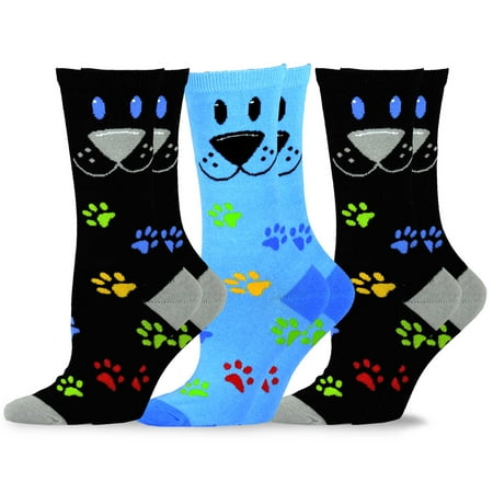 

TeeHee Fun Novelty Dogs Cotton Crew Socks for Women and Men Multi-Pack