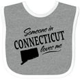 thumbnail image 3 of Inktastic Someone in Connecticut Loves Me Boys or Girls Baby Bib, 3 of 4