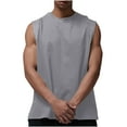 thumbnail image 2 of BiZtdJrK Relaxed Fit Tank Tops for Men Sleeveless Muscle Workout T Shirts Lightweight Running Athletic Tank Top Gray M, 2 of 4
