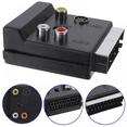thumbnail image 2 of 21 Pin Scart To 3 Rca S-video Audio Video Adapter Cable With In/out Button, 2 of 5