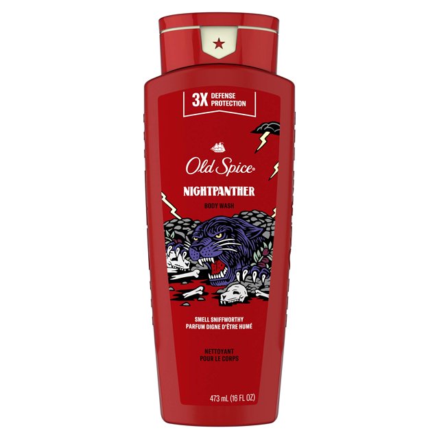 Gel de baño Old Spice Nightpanther para hombre, 473 ml, de larga duración