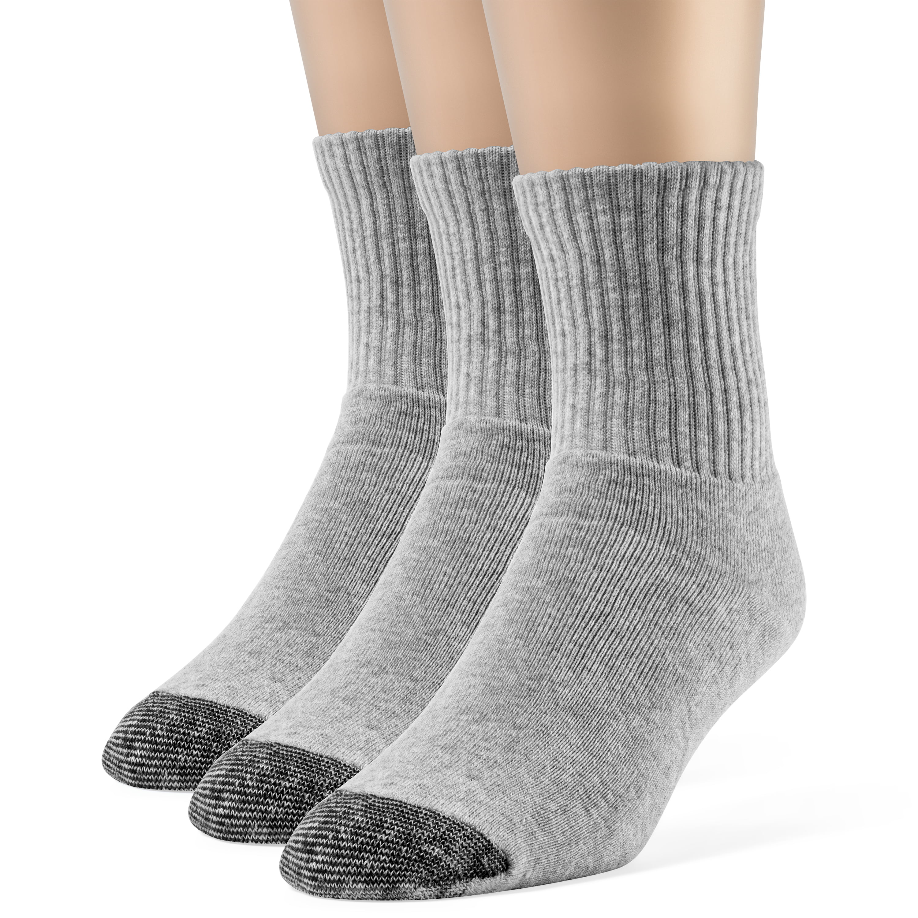 Chanpell - Women's Cotton Comfort Quarter Cushion Socks - 3 Pairs ...