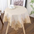 thumbnail image 6 of Table Cover White Linen Cotton Tablecloth Rectangular Flower American Fabric Nordic Tv Cabinet Table Cloth Lace Pattern Modern (HM917A-White,150X220cm), 6 of 6