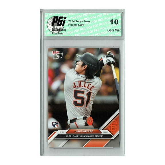 Jung Hoo Lee 2024 Topps Now #19 1st MLB Home Run Rookie Card PGI 10