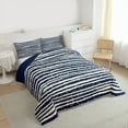 thumbnail image 3 of jejeloiu Vintage Stripes Pattern Bedding Comforter Set,Abstract Geometric Twin Comforter Sets,Blue White Bedding Set For Kids,Breathable Home Decor Reversible,2 Pieces, 3 of 8