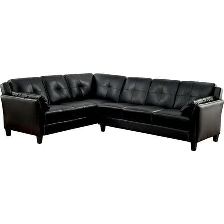 Furniture of America Rena Leatherette L-Shaped Sectional, Multiple