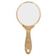 thumbnail image 1 of Espejo portátil con mango retro tallado para maquillaje de mujer (oro rosa), 1 of 7