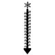 thumbnail image 1 of Medidor de nieve para exteriores, de metal, con forma de copo de nieve y hierro, preciso, resistente al viento, ideal para decoración de jardín y patio., 1 of 8