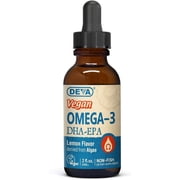 Deva Omega-3 DHA-EPA Liquid, Lemon, 2 Fl Oz