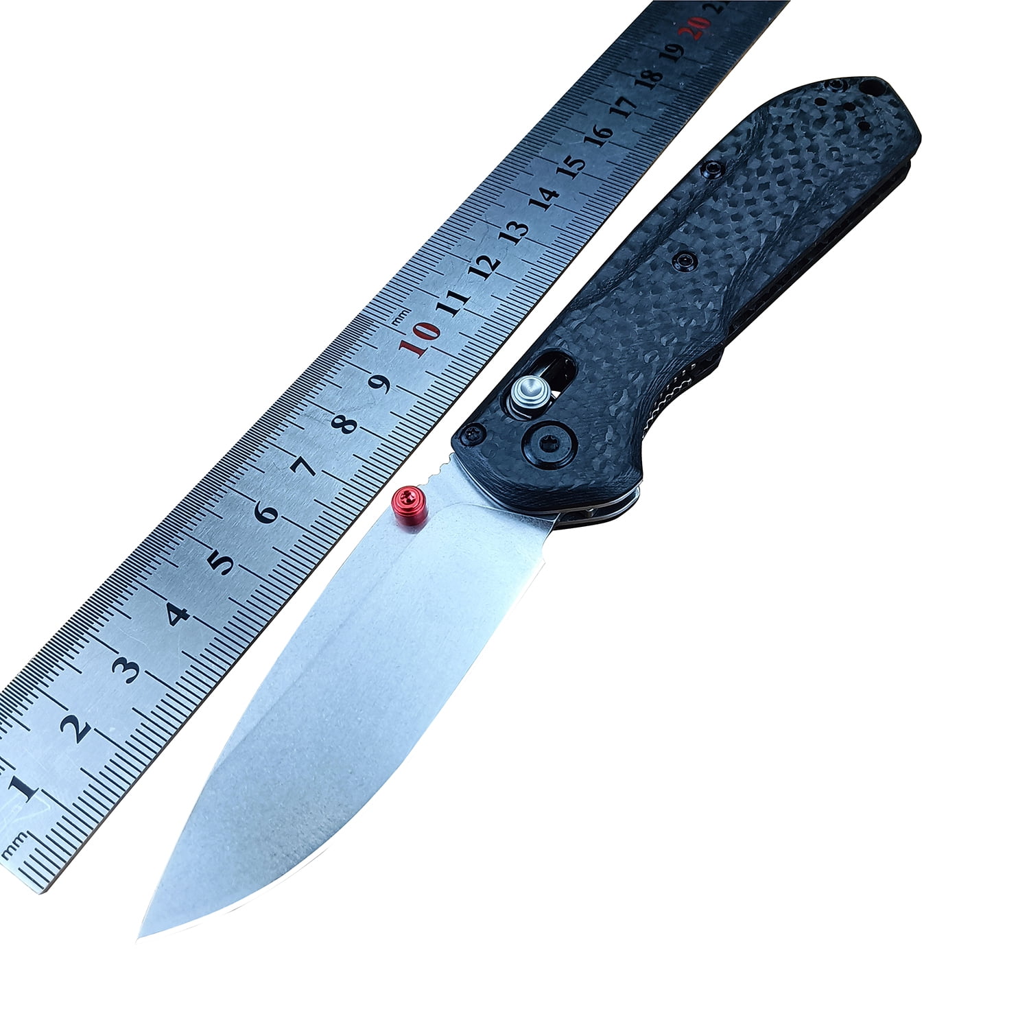 7"Folding Pocket Knife,D2 Steel Blade, Carbon Fiber Handle, Axis Lock Knife, With Pocket Clip for Outdoor Camping