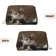 thumbnail image 3 of Picia Cat Family Print Leather Makeup Bag Make Up Bag Travel Toiletry Bag for Her Girlfriend Teacher Teen Girl Gifts, 3 of 8
