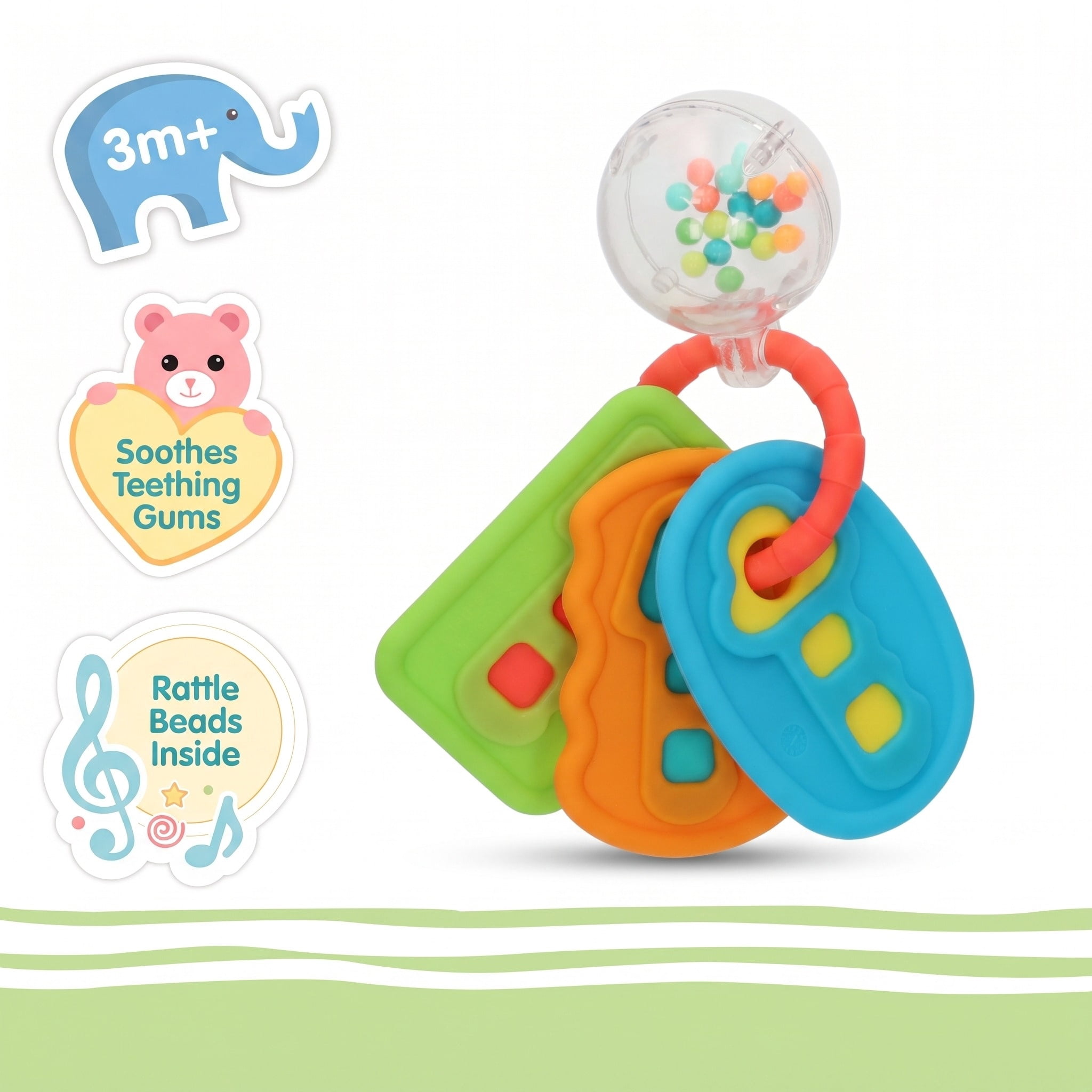 Spark.Create.Imagine Baby Rattle and Teethe Keys for Sensory Play