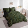 thumbnail image 3 of Castle Fairy Vintage Luxury Damask Bedding Comforter Set,Bohemian Flower King Bedding Sets, 3 of 8
