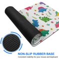 thumbnail image 6 of Long Mouse Pads for Desk,White Cartoon Dinosaurs Flowers Pattern Desk Mats on Top Of Desks, Desk Mouse Pad Extra Large with 3mm Non-Slip Base and Stitched Edge for Gaming,Office,Work,Home 35.4"x15.7", 6 of 6