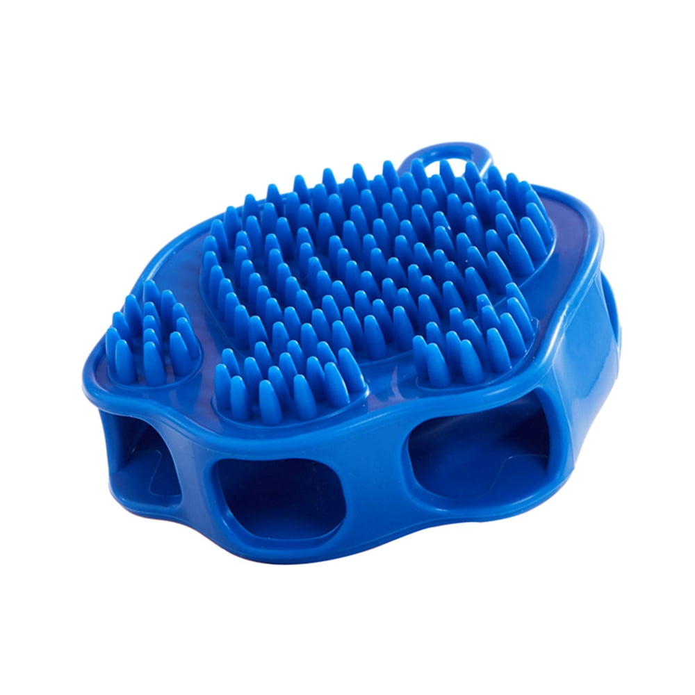 Xmarks Dog Grooming Brush, Pet Shampoo Bath Brush Soothing Massage Rubber Comb with Handle for