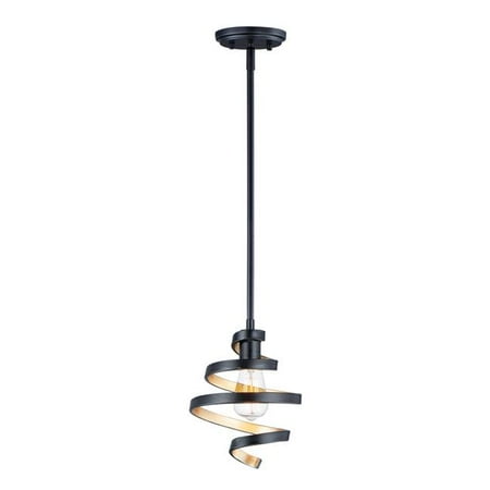 

Twister-Mini 1 Light Pendant Ceiling Light Black & Gold