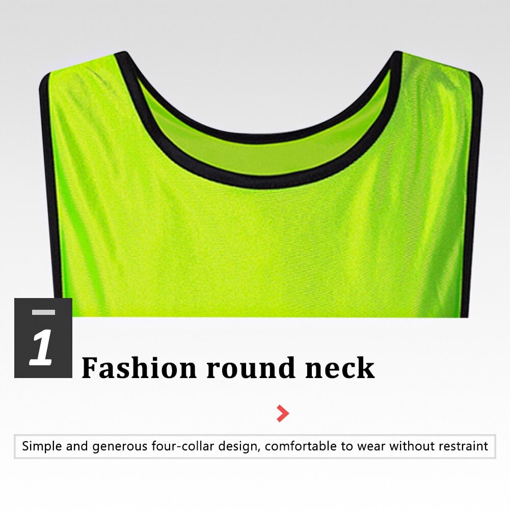 12-Pack Kids' Nylon Mesh Practice Vests - For Soccer, Basketball, Football & More