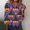 Multicolor 10, variant on Halloween Printed Tops for Women V Neck Quarter Button Long Sleeve Trendy Festival Party Top Multicolor 13 XXL