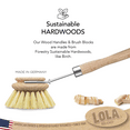 thumbnail image 3 of LOLA - The Original - Tampico Vegetable & Dish Wood Brush, 3" Head, Sustainable, Tampico Bristles, Easy Head Only Replacement, 1 Pack, 3 of 7