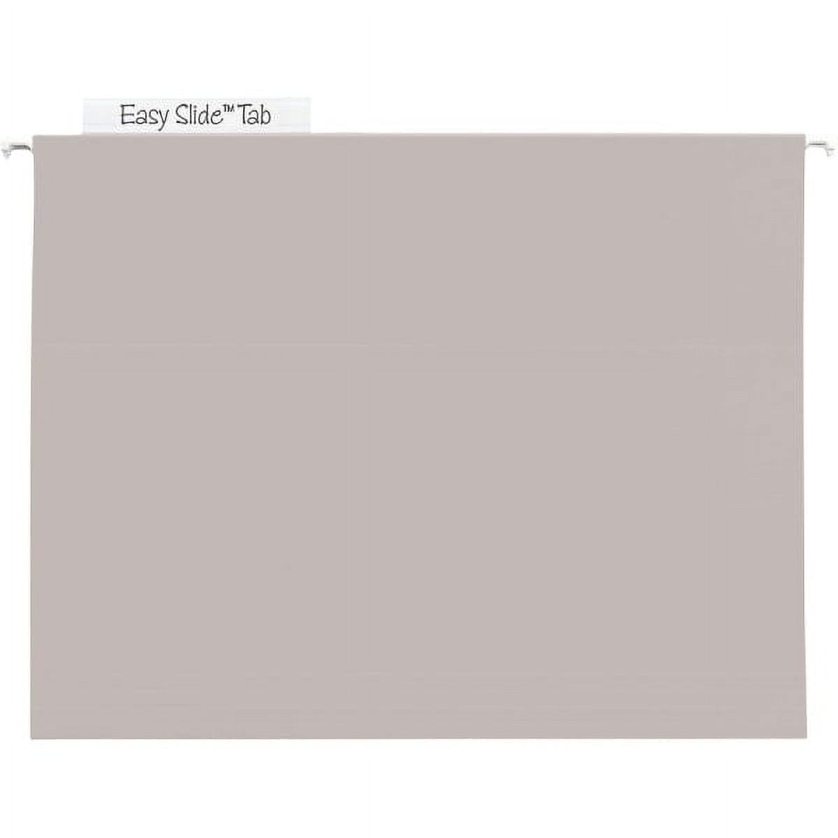 Smead TUFF Extra Capacity Hanging File Folders Letter Steel Gray 18/Box 64242