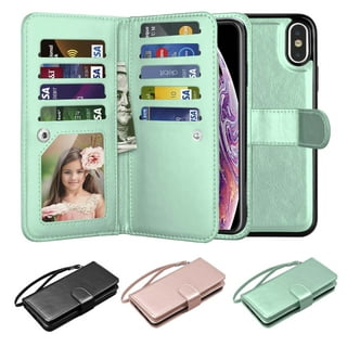  MEFON iPhone Xs Max Detachable Leather Wallet Phone Case with  Tempered Glass and Wrist Strap, Support Wireless Charging, Durable Slim,  Luxury Magnetic Flip Folio Cases for iPhone Xs Max 6.5 (Mandala) 