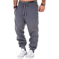 thumbnail image 2 of Pantalones deportivos con cordón y cintura elástica lisos Pantalones deportivos Pantalones deportivos, 2 of 2