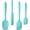 Aqua Sky, variant on 4 Piece Silicone Spatula Set, Flexible Heat Resistant Non-scratch Baking Cooking Rubber Spatulas with Stainless Steel Core, Blue
