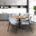 thumbnail image 2 of Romig Pillar 48 in. Round Breakroom Table- Noble Oak & 4 M Stack Chairs- Grey, 2 of 8