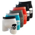 thumbnail image 2 of Crazy Cool Men's Seamless Boxer Briefs Underwear 6-Pack Set (Skull), 2 of 3