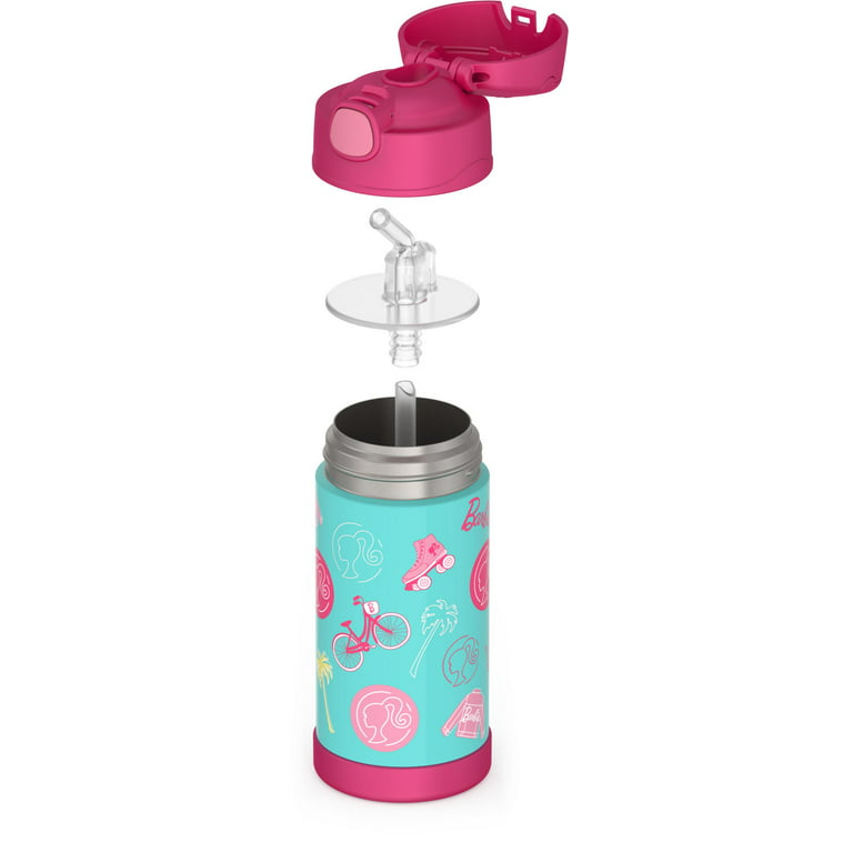 Thermos Stainless Steel Funtain Bottle with Straw - Barbie - 12 fl oz