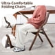 thumbnail image 3 of Sillas plegables HOMEFUN acolchadas de madera con cojín, paquete de 2 unidades, color camel, 3 of 8