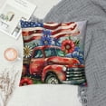 thumbnail image 2 of Chilfamy 4th of July Pillow Covers American Flag Freedom Truck Flower Fireworks Mason Jar Patriotic Pillows Blue Red White Buffalo Plaid Stripes Cushion Case for Home Sofa Couch Office, 2 of 5