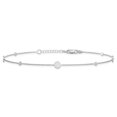 thumbnail image 2 of Auriga Fine Jewelry 14K White Gold Polished Disc 9.5inch w/1 in ext. Anklet for Women, 2 of 5