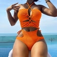 thumbnail image 2 of TAIAOJING Womens One Piece Swimsuits Swim Striped Tape Bikini Top Swimwear Bathing Suits, 2 of 8