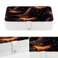 thumbnail image 4 of Witch Hat Elegant Jewelry Box Organizer with Removable Compartment and Earring Holder - Portable PU Leather Storage Case, 4 of 6