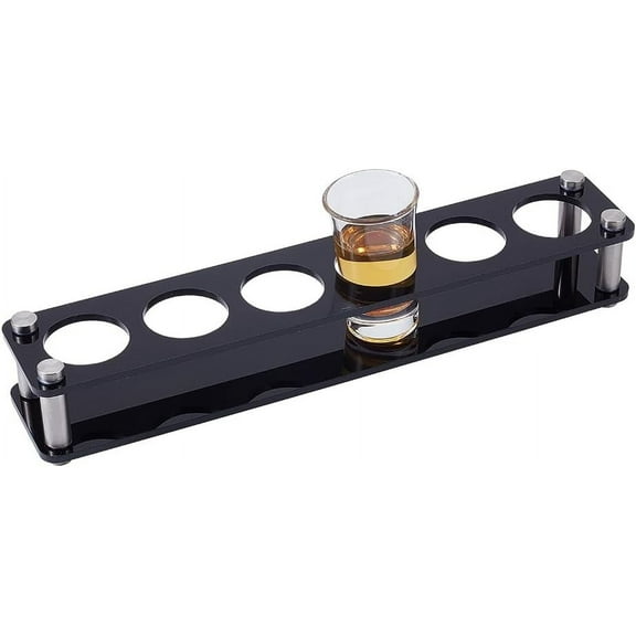 6 Hole Acrylic Shot Glass Holder 1.5 inch ID Shot Glass Display Stand Shot Glass Storage Organizer Shot Glass Display Bar Accessories Shot Glass Serving Tray for Party Bar Restaurant