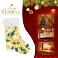 thumbnail image 2 of SKYSONIC Tropical Yellow Flowers Christmas Stockings Personalized Large Christmas Stocking Cute Snowflake Stockings 18 Inch Xmas Stocking for Xmas Decorations Xmas Gifts 2P, 2 of 7