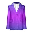 thumbnail image 4 of SMihono Ladies Hoodless Casual Outwear Work Office Jackets Women Fashion Lightweight Long Sleeve Open Front Cardigan Slim Overcoat Long Blazers Purple 12, 4 of 5